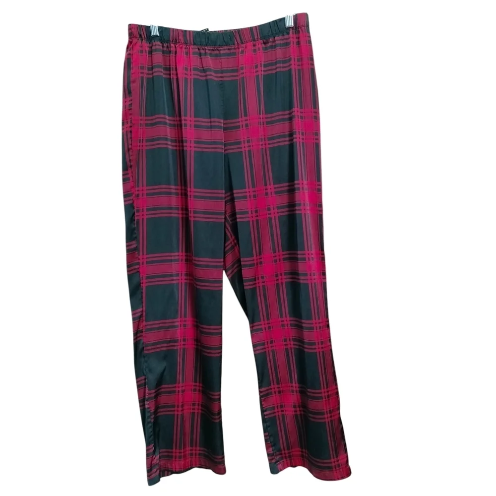 House of Harlow 1960 Red and Black Plaid Pajama Set Sz L